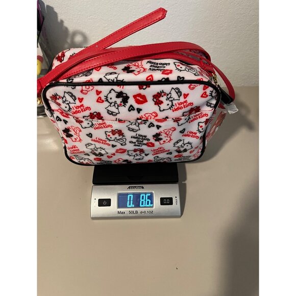 Hello Kitty Y2K All Over Character Print Purse White Red Black Crossbody Bag - Picture 15 of 15